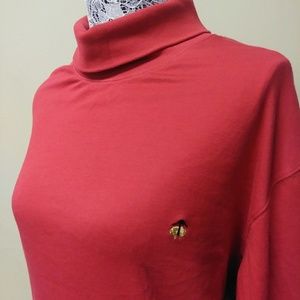 Brooks Brothers Supima Cotton Turtleneck Red